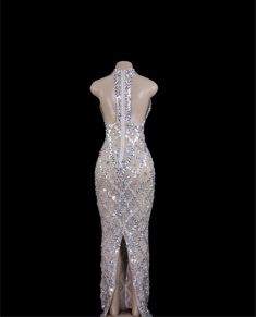 This is a pre made ready to ship custom dress, made of mesh with beautiful luxurious rhinestones properly placed on the dress with a wonderful pattern. This is our only color which is silver rhinestones. please refer to our size chart and we do ask you give yourself a extra 3cm within sizing. Item will be shipped out 2/3/23 please be patient with us! Custom Dress, Silver Rhinestone, Custom Dresses, Ball Dresses, Ball Gown, Ball Gowns, The Dress, Size Chart, Prom