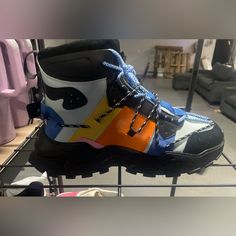 New In Its Original Box I Have The Following Sizes 9.5 10 10.5 Mens Shoes Sneakers, Blue Orange, High Top, Top Sneakers, High Top Sneakers, Original Box, Men's Shoes, Shoes Sneakers, Color Blue