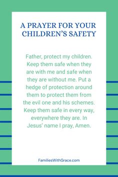 a prayer for your children's safety