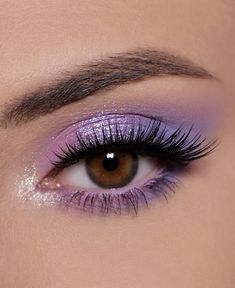 Birthday Eyeshadow, Iridescent Makeup, Quinceanera Makeup, Purple Makeup Looks, Butterfly Makeup, Prom Eye Makeup