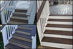 the steps are painted white and brown