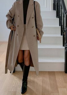 Long Coat Outfit, Coat Outfits, Outfit Inspo Fall, Mode Inspiration, Office Outfits, Outfits Aesthetic