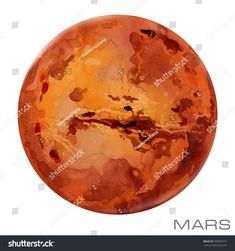 an image of the planet mars on a white background with text that reads mars, and it's name