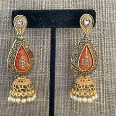 Women Earrings Gold Tone Fashion Jewelry Jhumka Style Faux Pearl Earrings U Branded Fashion Jewelry Color: Gold Length: 3 Inches Width: 1 Inch Brand New. Never Used. Women Earrings Gold, Faux Pearl Earrings, Women Earrings, Earrings Color, Earrings Gold, Faux Pearl, Fashion Brand, Women's Earrings, Gold Earrings