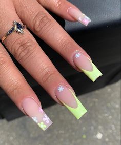 Yellow French Tip Nails, Tip Nails Acrylic, French Tip Nails Acrylic, Yellow French Tip, Yellow French, Tip Nails, Acrylic Nails Coffin Short, Summer Acrylic Nails