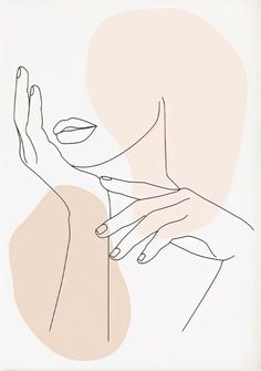 a drawing of a woman's hand holding something