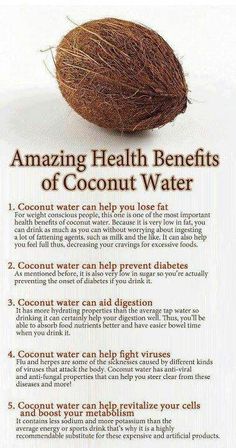 Benefits Of Coconut Water, Coconut Water Benefits, Benefits Of Coconut, Water Benefits, Coconut Health Benefits, Benefits Of Coconut Oil, Nutrition Education, Health Drink, Health Info