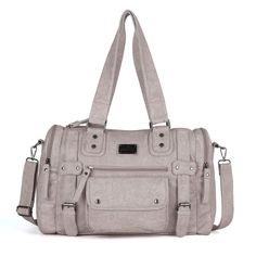 PRICES MAY VARY. 💯[Material]-This stylish multi pocket satchel handbag is made from high-quality eco-friendly vegan leather which is washed with a special technique to make it ultra-soft, durable, and easy to clean. Just wipe with a damp cloth to keep this bag looking new. It has a classic silver hardware and top zipper closure that makes it easy to grab things inside your bag. 🎀[Dimension]-The size of our Hobo bags are 16.1"x4.3"x11.0"(40.6*11*27.9)cm. Removable shoulder strap drops: 23.2" (5 Cheap Coach Satchel Tote, Crossbody Travel Bag, Handbags Hobo, Soft Leather Purse, Crossbody Bags For Travel, Purses For Women, Leather Duffle Bag, Leather Duffle, Hobo Bags