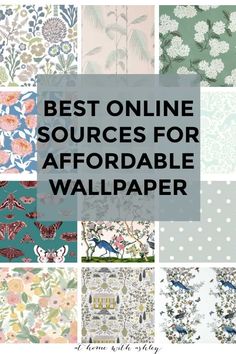 the best online sources for wallpapers and other decorative items in this postcard