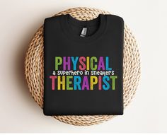 Physical Therapy Sweatshirt - This super-comfy PT sweater is a cute birthday gift, Christmas gift, or graduation gift for physical therapist or PTA!  PRODUCT DETAILS AND SIZING  - Available sizes: S-3XL (see picture) - 6 color options (see picture) - 50% cotton, 50% polyester - Medium-heavy fabric (8.0 oz/yd² (271.25 g/m - Loose fit - Sewn-in label - Runs true to size  SHIPPING AND PRODUCTION TIME  (see picture) - Production time: 2-5 business days (usually 2-3 days) - Shipping time: 1-5 busines Physical Therapy Graduation, Future Physical Therapist, Pta Student Physical Therapist, Physical Therapy Shirts Design, Physical Therapist Assistant Shirts, Cute Birthday Gift