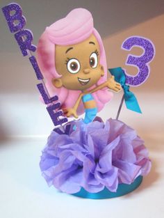 Bubble Guppies Birthday Party Centerpiece  by KhloesPartyCrafts, Mining Party, Monkey Birthday, Twins 1st Birthdays, Party Centerpiece