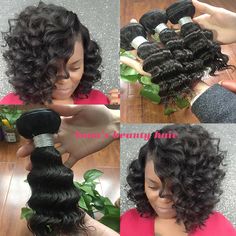 Short Deep Wave Hairstyles For Black Women, Deep Wave Weave Hairstyles Sew Ins, Body Wave Bob Quick Weave, Deep Wave Bob Black Women, Deep Wave Quick Weave Hairstyles, Curly Bob Quick Weave Hairstyles, Loose Deep Wave Bob, Lil Girl Hairstyles Braids, Short Sew In Hairstyles