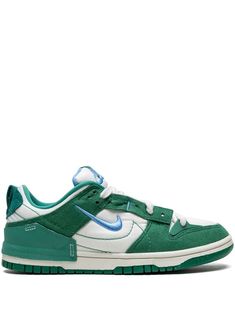 Nike Dunk Low Disrupt 2 "Phantom/University Blue" Sneakers - Farfetch Nike Dunk Low Disrupt 2, Nike Low Dunk, Low Disrupt, Nike Dunk Low Disrupt, Dunk Low Nike, Snow Wear, Nike T, Swoosh Logo, Nike Green