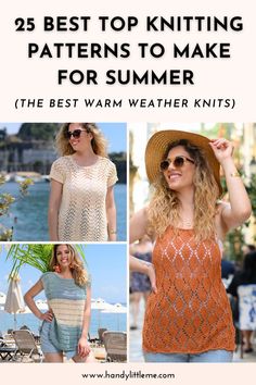 the 25 best top knitting patterns to make for summer, including crochet and knit