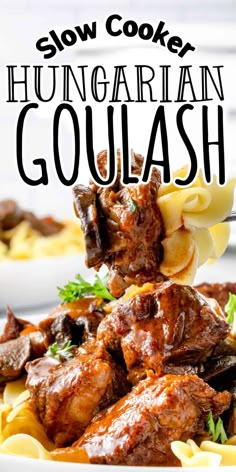 this slow cooker hungarian goulash is the perfect way to use up leftover meat