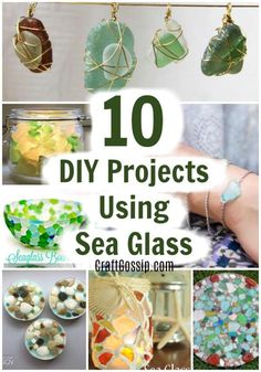 Tumbled Glass Projects, Sea Glass Candles, Glass Crafts Diy, Sea Glass Diy, Sea Glass Art Diy, Sea Glass Mosaic, Sea Glass Art Projects, Glass Rocks