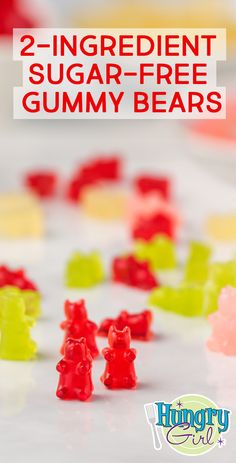 gummy bears with the title 2 ingredient sugar - free gummy bears