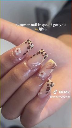 Leopard Print Nail Art, Leopard Print Nail, Leopard Nail Designs, Print Nail Art, Cheetah Nail Designs, Holiday Acrylic Nails, Acrylic Toe Nails