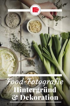 food infografie and decoration on a table with ingredients for an appetizer