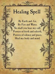 Healing Spell, Halloween Spell Book, Halloween Spells, Grimoire Book