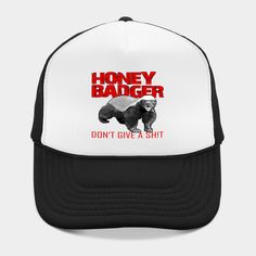 A funny take on the Honey Badger -- Choose from our vast selection of Trucker hats to match with your favorite design to make the perfect custom graphic Hat. Customize your color! For men and women. Funny Trucker Hat For Streetwear, Novelty Trucker Hat With Curved Bill, Novelty Snapback Hat, Funny Black Snapback Trucker Hat, Funny Black Trucker Hat With Letter Print, Honey Badger, Trucker Hats, Badger, Mammals