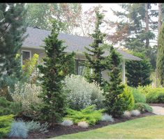 a house surrounded by trees and shrubbery