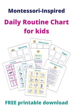 daily routine chart, chore chart, kids, toddler, Montessori, activities, homeschooling, at home preschooler, kindergartener, schedule, planner Kid Schedule Chart Daily Routines, Kids Schedule Chart, Toddler Montessori Activities, Toddler Routine Chart, Daily Routine Activities, Kids Routine Chart, Toddler Routine