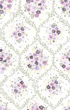 Lavender Trellis Peel and Stick Mural Peel and Stick Mural 750 Home Mural Lavender Lavender Peel And Stick Wallpaper, Purple And Green Wallpaper, Purple Floral Wallpaper, Purple Prints, Peel And Stick Mural, Lavender Pattern, Modern Floral Pattern, Product Knowledge, Green Vines