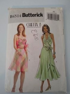 a woman's dress and top sewing pattern from butterick, which is also available for