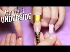 Gel Nail Tutorial, Nail Growth Tips, Hard Gel Nails, Acrylic Nails At Home, Diy Acrylic Nails, Gel Nail Extensions, Polygel Nails