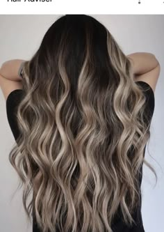 Dark Brown With Blonde Balayage, Darker Blonde Balayage, Dark Brown To Blonde Balayage, Blonde Hair Balayage, Balayage Hair Ideas, Blonde Hair With Roots, Balayage Long Hair, Summer Blonde Hair, Brown Hair With Blonde