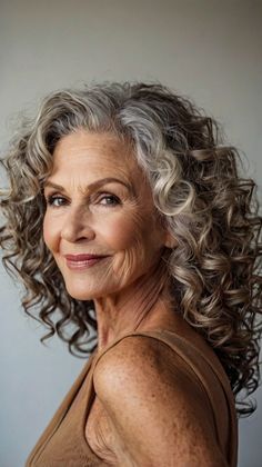 Style Curly Hairstyles for Women Over 60 Maintaining Curly Hair, Romantic Hair, Hair Challenge, Seamless Hair Extensions, Hairstyles For Women Over 60, Gray Hair Cuts, Hairstyles For Women Over 50, Hair Advice, Stylish Haircuts