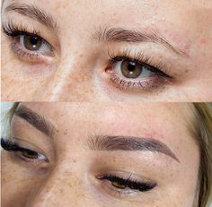 Feather Brows Tattoo, Instagram Eyebrows, Eyebrow Before And After, Eyebrow Tattoos, Micro Blading, Cosmetic Tattooing, Freckles Makeup, Diy Mascara, Bentuk Alis