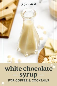 white chocolate syrup for coffee and cocktails