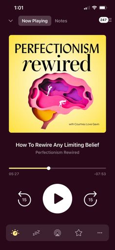 How to rewire any limiting belief on Perfectionism Rewired podcast. Screenshot of podcast playing Perfectionism Rewired Stop People Pleasing, Living In Fear, Victim Mentality, Build Resilience, People Pleasing, People Pleaser, Limiting Beliefs, Self Compassion