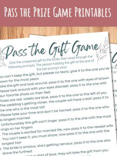 printable pass the gift game for kids