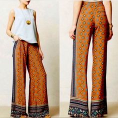 Orange Navy Floral Loose Palazzo Pants Material(S): Rayon Size: 8 Condition: Brand New Waist - 17” Hip -22.5” Please Double Above For Body Measurements Bohemian Spring Workwear Pants, Spring Bohemian Workwear Pants, Bohemian Style Spring Workwear Pants, Bohemian Orange Bottoms For Fall, Casual Printed Orange Bottoms, Orange Printed Wide Leg Bottoms, Printed Wide Leg Orange Bottoms, Orange Bohemian Wide-leg Pants, Bohemian Orange Wide-leg Pants