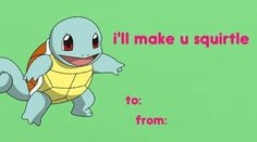 a cartoon character with the words i'll make u squirtle to from