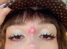 ‧₊˚ ⛲️ ‧₊𓏲 ๋࣭ ࣪ ˖🎐Save and follow Cute Unique Makeup Looks, Dream Core Makeup, Simple Fun Makeup Looks, Weird Girl Makeup, Fun Simple Makeup, Whimsy Makeup, Silly Makeup, Quirky Makeup, Fun Makeup Looks