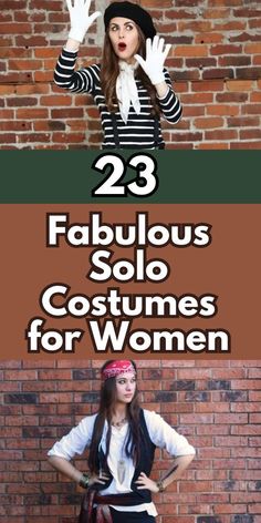 three different costumes for women with the text 23 fabulous soli costumes for women on them