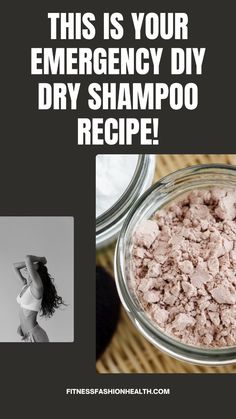 This is the easiest & fastest DIY dry shampoo recipe! I can almost guarantee you you have the ingredients at home! Dry Shampoo Recipe, Red Hair Shampoo, Dry Shampoo Dark Hair, Small Jars With Lids, Shampoo Diy, Diy Shampoo Recipe, Homemade Dry Shampoo, Shampoo Alternative, Natural Dry Shampoo