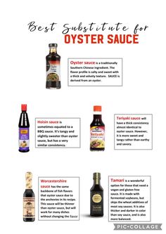 different types of sauces and condiments are shown in this graphic above the image