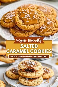 vegan friendly salted caramel cookies dairy and gluten free desserts