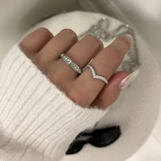 Waterproof & Tarnish Resistant Stainless Steel Width 1.5mm Unsure on your ring size? Click here Rings Silver Women, Silver Ring Ideas Women, Silver Ring Layering, Jewellery Rings Silver, Hand Rings Silver, Silver Rings Ideas, Silver Aesthetic Rings, Cute Silver Rings Aesthetic, Silver Ring Stacking