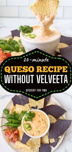 Queso Recipe without Velveeta, cinco de mayo food, easy dinner recipes for two Queso For One, Easy Queso Dip No Velveeta, Small Batch Queso Dip, Cheese Dip No Velveeta, Cheese Dip Recipes Without Velveeta, Slow Cooker Queso Dip Velveeta, Quick Queso Dip, Grilled Queso Dip Without Velveeta, Queso Dip Oven