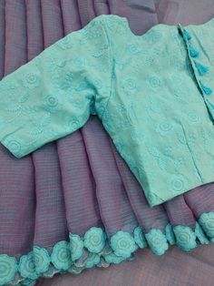 Plane Blouse Designs, Kota Saree Blouse Designs, Saree With Designer Blouse, Kerala Saree Blouse Designs, Cutwork Saree, Fashionable Saree Blouse Designs