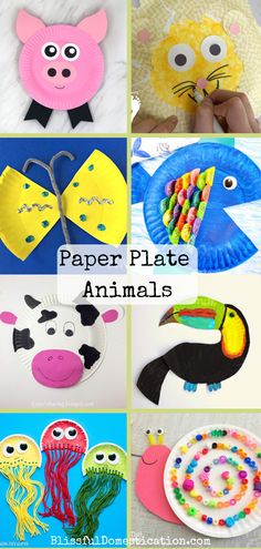 paper plate animal crafts for kids to make