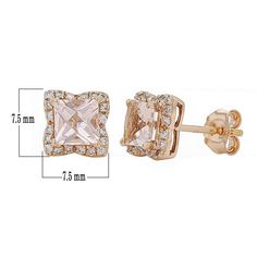 Main Stone: MorganiteSecondary Stone: Natural DiamondDiamond Carat Total Weight: 0.2Gemstone Carat Total Weight: 1.05Earrings measure 3.25mm x 7.85mm Approximate Weight: 1.7 grams Approximate Height: 3.25 mm (0.1 inch) Approximate Width: 7.85 mm (0.3 inch) Metal: 14k Rose Gold Hallmark/Stamp: 14k Solid, Real, Genuine Gold (NOT Plated) Our Guarantees: 100% Money back Guarantee Free 30-Day Returns Jewelry Will Not Tarnish, Stain or Discolor Do you know why we use jewelry? To carry a piece of natur Gifts For Your Husband, Vintage Halo, Square Stud Earrings, Morganite Diamond, Square Earrings Studs, Square Stud, Online Earrings, Vintage Diamond, Morganite