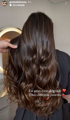 Chocolate Bolyoge, Chocolate Brown Hair Baylage, Warm Burnett, Warm Brown Hair Color With Highlights, Brown Sugar Highlights, Mocha Hair With Highlights, Chocolate Brown Hair With Balayage, Balayage Chocolate, Chocolate Brown Balayage