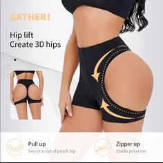 Lifts Butt While Opening Hips Up And Tightens Waist True To Size If You Like A Tight Snug Fit Order One Size Down Butt Lifter Waist Trainer Body Shaper How To Lift Your Buttocks, Firming Body Lotion, Slim Shapewear, Body Shapewear, Hip Lifts, Hip Ups, Gym Clothes, Body Shaper, Waist Trainer